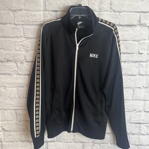 Nike Men's Athleisure Full Zip Track Jack With Pinwheel Taped Sleeves Size Large